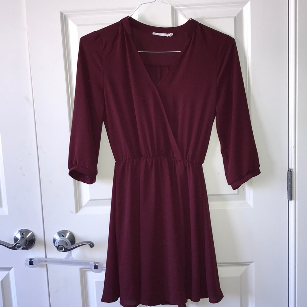 Maroon half sleeve Francesca’s Dress